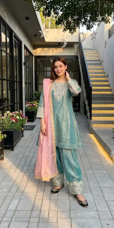 KF 1728 Blue Silk Salwar Suit Perfect for Wedding, Party, Family Gatherings, Onam, Engagement – . Affordable Price ₹2099. Delivery 4-6 Working Da | Jump Suits, Straight Suits, Casual Suits, Creative suits, Designer Suits, Palazzo Suits, Party Wear Suits, Patiala Suits, Salwar suit