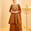KF 1727 Brown Fandy Silk Salwar Suit Perfect for Wedding, Party, Family Gatherings, Onam, Engagement – . Affordable Price ₹1849. Delivery 4-6 Working Da | Jump Suits, Straight Suits, Casual Suits, Creative suits, Designer Suits, Palazzo Suits, Party Wear Suits, Patiala Suits, Salwar suit