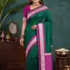 MB 261 Green | Purple Soft Crafted Saree with Moti Work & Zari Work. Now at just ₹1999. Delivery 4-6 Working Days. Shop now. | Bollywood Sarees, Creative Sarees, Designer Sarees, Embroidered Sarees, Ethnic Saree, Modern Digital sarees, Party Wear Sarees, Sarees