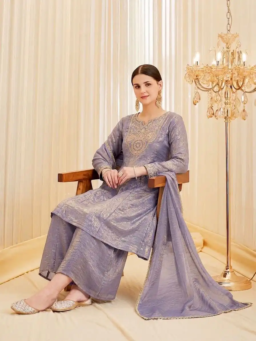 KF 1727 Lavender Fandy Silk Salwar Suit Perfect for Wedding, Party, Family Gatherings, Onam, Engagement – . Affordable Price ₹1849. Delivery 4-6 Working Da | Jump Suits, Straight Suits, Casual Suits, Creative suits, Designer Suits, Palazzo Suits, Party Wear Suits, Patiala Suits, Salwar suit