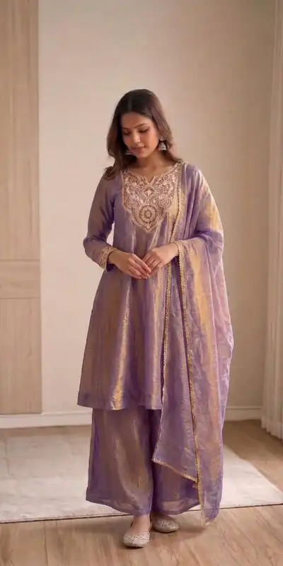 KF 1727 Lavender Fandy Silk Salwar Suit Perfect for Wedding, Party, Family Gatherings, Onam, Engagement – . Affordable Price ₹1849. Delivery 4-6 Working Da | Jump Suits, Straight Suits, Casual Suits, Creative suits, Designer Suits, Palazzo Suits, Party Wear Suits, Patiala Suits, Salwar suit