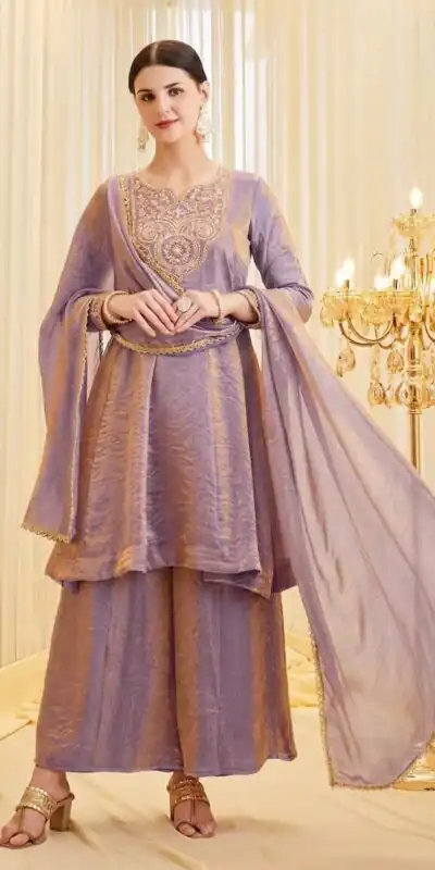 KF 1727 Lavender Fandy Silk Salwar Suit Perfect for Wedding, Party, Family Gatherings, Onam, Engagement – . Affordable Price ₹1849. Delivery 4-6 Working Da | Jump Suits, Straight Suits, Casual Suits, Creative suits, Designer Suits, Palazzo Suits, Party Wear Suits, Patiala Suits, Salwar suit