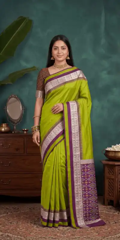 MB 261 Mehandi | Purple Soft Crafted Saree with Moti Work & Zari Work. Now at just ₹1999. Delivery 4-6 Working Days. Shop now. | Bollywood Sarees, Creative Sarees, Designer Sarees, Embroidered Sarees, Ethnic Saree, Modern Digital sarees, Party Wear Sarees, Sarees