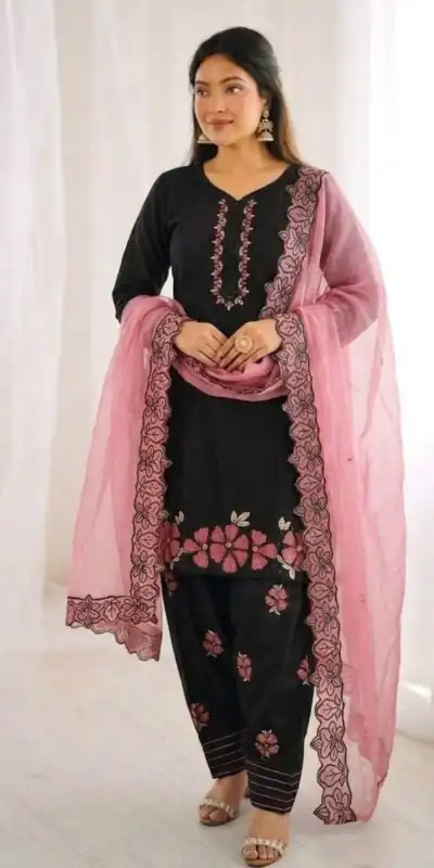 SR 1709 Pink Color Roman Silk Salwar Suit with Embroidery Work. Available at ₹2399 only. Delivery 4-6 Working Days. Shop now. | Jump Suits, Straight Suits, Casual Suits, Creative suits, Designer Suits, Palazzo Suits, Party Wear Suits, Patiala Suits, Salwar suit