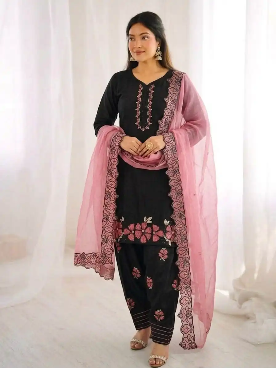 SR 1709 Pink Color Roman Silk Salwar Suit with Embroidery Work. Available at ₹2399 only. Delivery 4-6 Working Days. Shop now. | Jump Suits, Straight Suits, Casual Suits, Creative suits, Designer Suits, Palazzo Suits, Party Wear Suits, Patiala Suits, Salwar suit