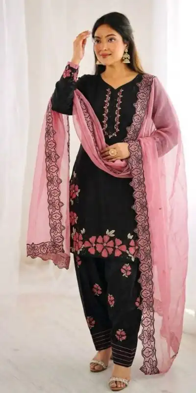SR 1709 Pink Color Roman Silk Salwar Suit with Embroidery Work. Available at ₹2399 only. Delivery 4-6 Working Days. Shop now. | Jump Suits, Straight Suits, Casual Suits, Creative suits, Designer Suits, Palazzo Suits, Party Wear Suits, Patiala Suits, Salwar suit