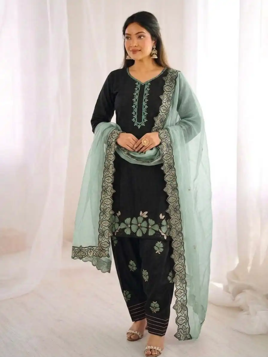 SR 1709 Pista Color Roman Silk Salwar Suit with Embroidery Work. Available at ₹2399 only. Delivery 4-6 Working Days. Shop now. | Jump Suits, Straight Suits, Casual Suits, Creative suits, Designer Suits, Palazzo Suits, Party Wear Suits, Patiala Suits, Salwar suit
