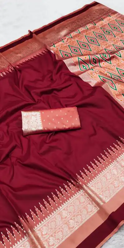 MB 261 Red | Color Soft Crafted Saree with Moti Work & Zari Work. Now at just ₹1999. Delivery 4-6 Working Days. Shop now. | Bollywood Sarees, Creative Sarees, Designer Sarees, Embroidered Sarees, Ethnic Saree, Modern Digital sarees, Party Wear Sarees, Sarees