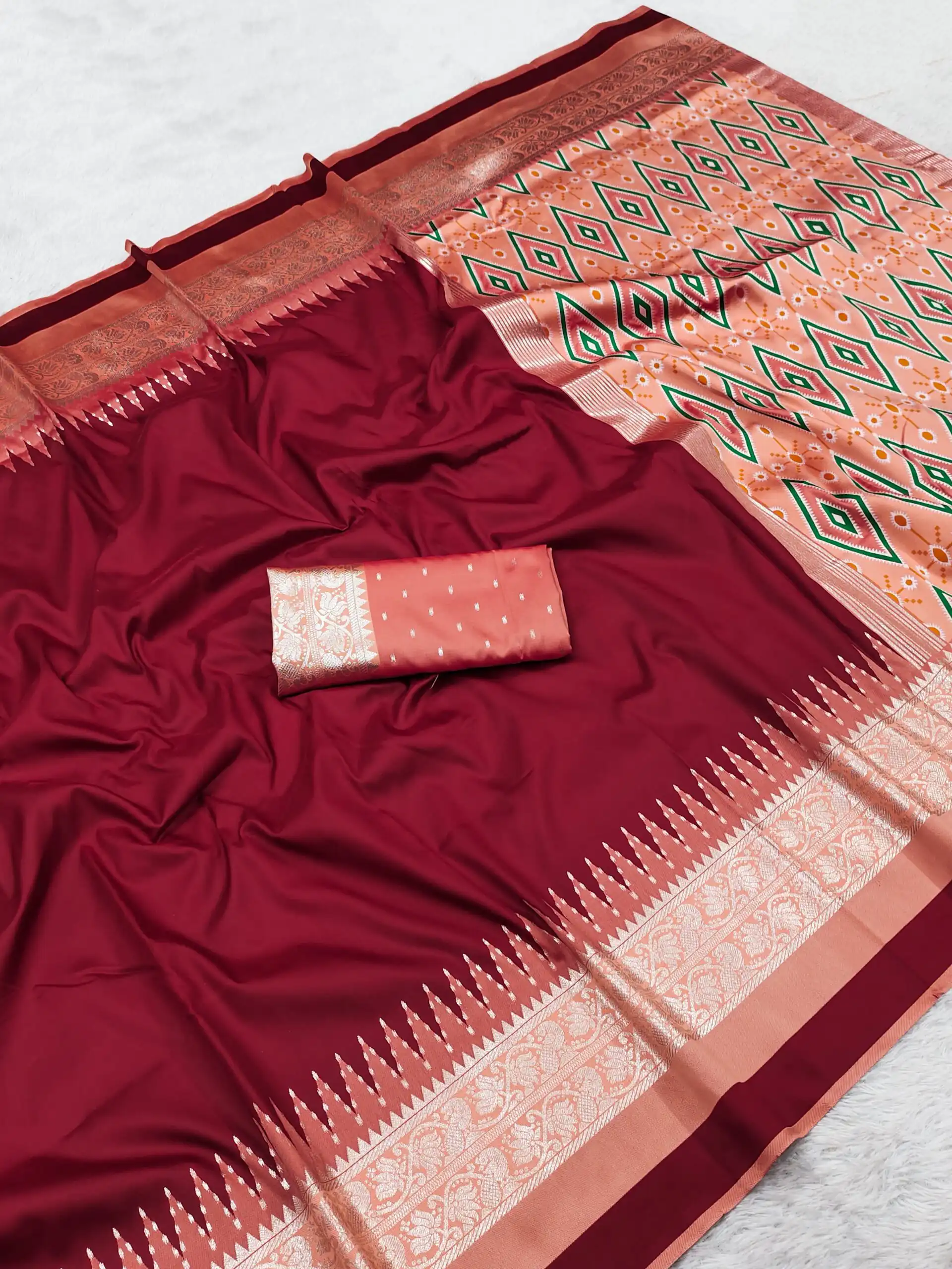 MB 261 Red | Color Soft Crafted Saree with Moti Work & Zari Work. Now at just ₹1999. Delivery 4-6 Working Days. Shop now. | Bollywood Sarees, Creative Sarees, Designer Sarees, Embroidered Sarees, Ethnic Saree, Modern Digital sarees, Party Wear Sarees, Sarees
