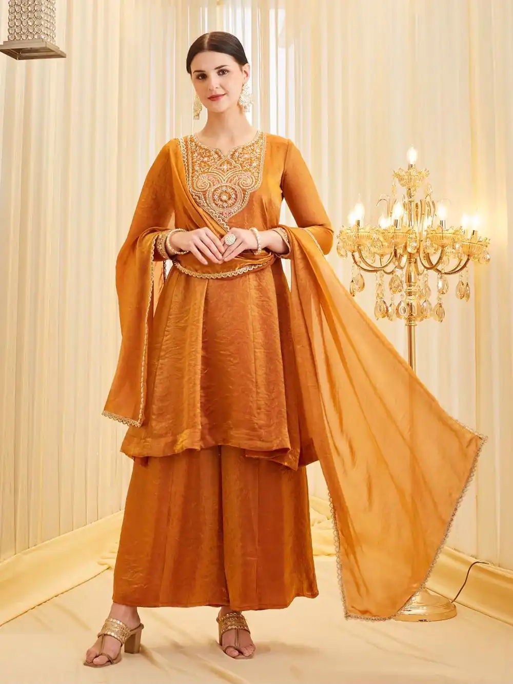 KF 1727 Rust Fandy Silk Salwar Suit Perfect for Wedding, Party, Family Gatherings, Onam, Engagement – . Affordable Price ₹1849. Delivery 4-6 Working Da | Jump Suits, Straight Suits, Casual Suits, Creative suits, Designer Suits, Palazzo Suits, Party Wear Suits, Patiala Suits, Salwar suit