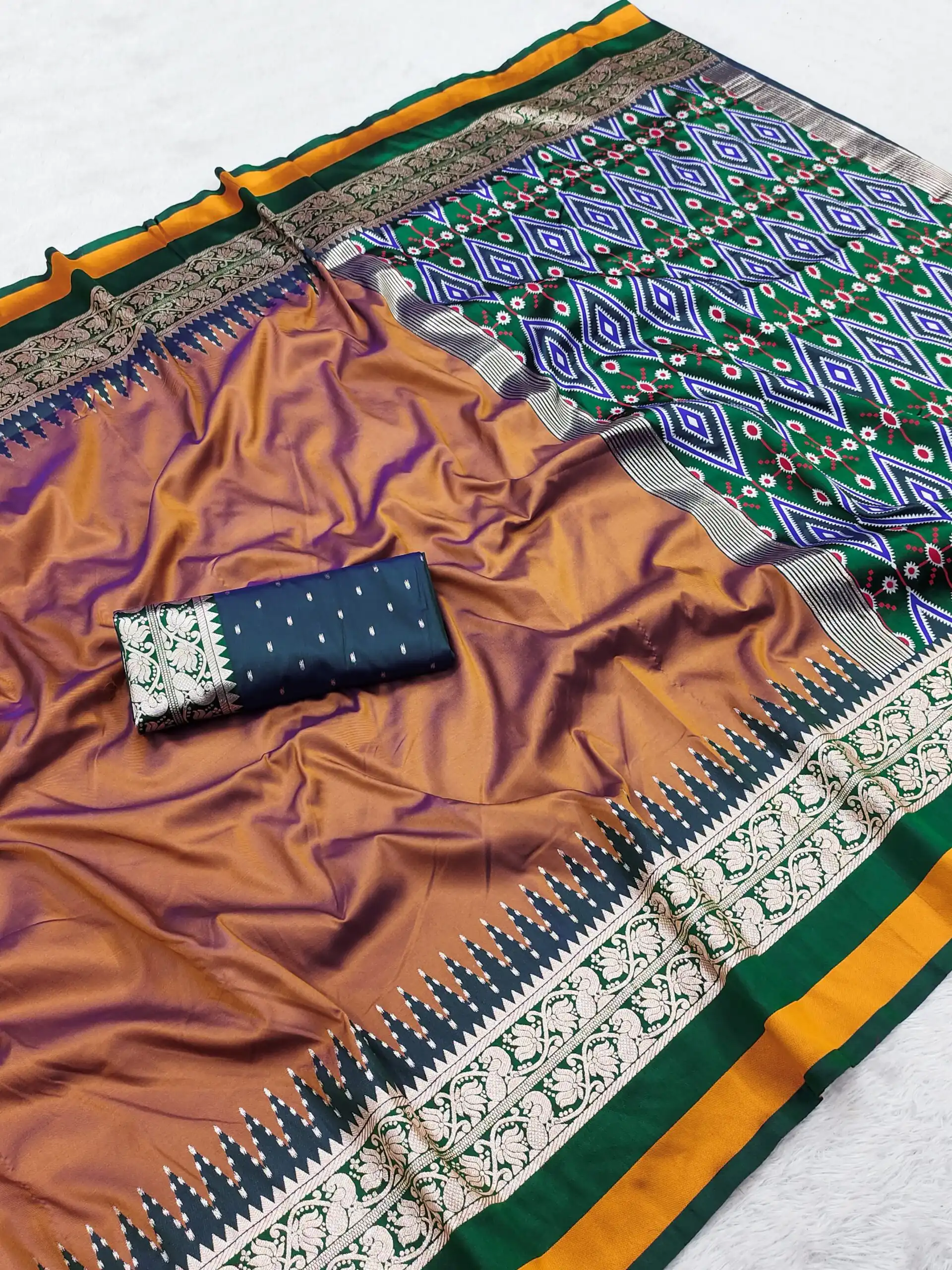 MB 261 Rust | Purple Soft Crafted Saree with Moti Work & Zari Work. Now at just ₹1999. Delivery 4-6 Working Days. Shop now. | Bollywood Sarees, Creative Sarees, Designer Sarees, Embroidered Sarees, Ethnic Saree, Modern Digital sarees, Party Wear Sarees, Sarees