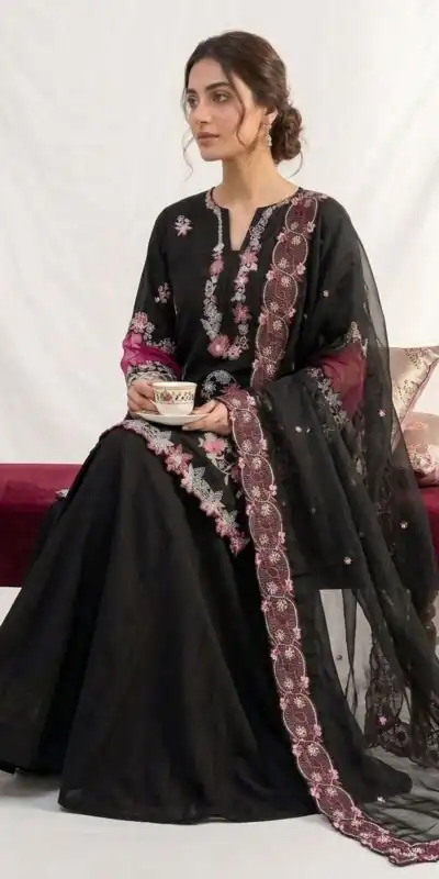 LG 2116 Black Crape Silk with Embroidery Work Salwar Suit . Introductory Price ₹2149. Delivery 4-6 Working Days. Shop now. | Jump Suits, Straight Suits, Casual Suits, Creative suits, Designer Suits, Palazzo Suits, Party Wear Suits, Patiala Suits, Salwar suit