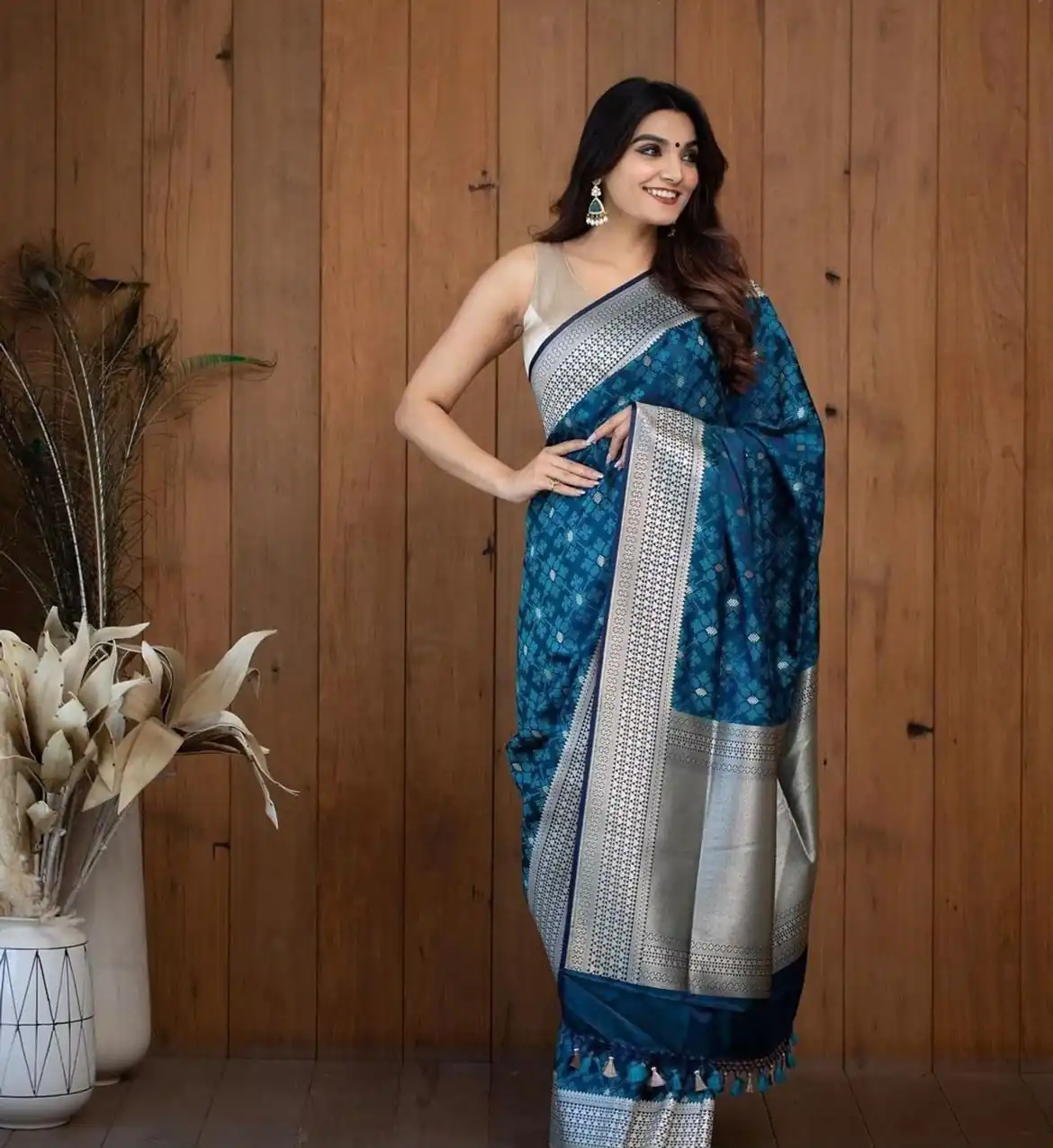 KPR 258 Teal Soft Lichi Silk Saree with Lace Work & Lace Border. Introductory Price ₹1349. Delivery 4-6 Working Days. Shop now. | Bollywood Sarees, Creative Sarees, Designer Sarees, Embroidered Sarees, Ethnic Saree, Modern Digital sarees, Party Wear Sarees, Sarees