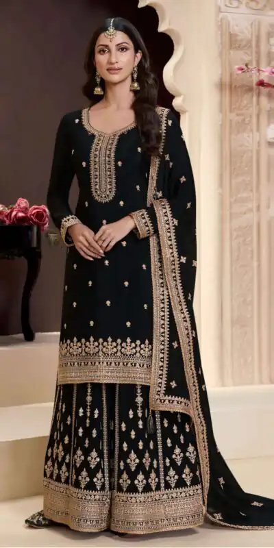 FC 71151 Black Chinon Salwar Suit Perfect for Wedding, Party, Lohri, Eid, Holi – . Affordable Price ₹2549. Delivery 4-6 Working Days. Shop now. | Jump Suits, Straight Suits, Casual Suits, Creative suits, Designer Suits, Palazzo Suits, Party Wear Suits, Patiala Suits, Salwar suit