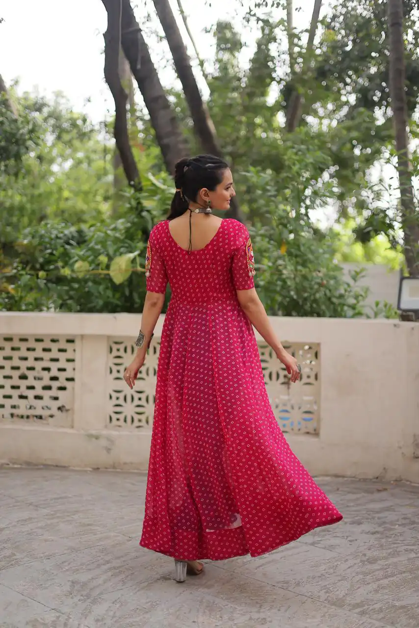 KA 1193 Pink Fox Georgette Kurti with Lace Work & Mirror Work. Affordable Price ₹1619. Delivery 4-6 Working Days. Shop now. | Bollywood Kurti, Creative Kurtis, Designer Kurti, Kurti, Party Wear Kurti, Selfie Kurti
