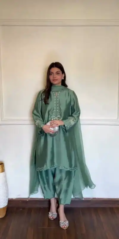 KD 1624 Pista American Silk Salwar Suit Perfect for Wedding, Party, Onam, Family Gatherings, Baisakhi – . Affordable Price ₹2049. Delivery 4-6 Working Days | Jump Suits, Straight Suits, Casual Suits, Creative suits, Designer Suits, Palazzo Suits, Party Wear Suits, Patiala Suits, Salwar suit