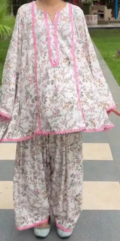 SRK 3180 Pink Natural Crep Lace Work & Digital Print Salwar Suit . Exclusive Offer ₹1949. Delivery 4-6 Working Days. Shop now. | Jump Suits, Straight Suits, Casual Suits, Creative suits, Designer Suits, Palazzo Suits, Party Wear Suits, Patiala Suits, Salwar suit