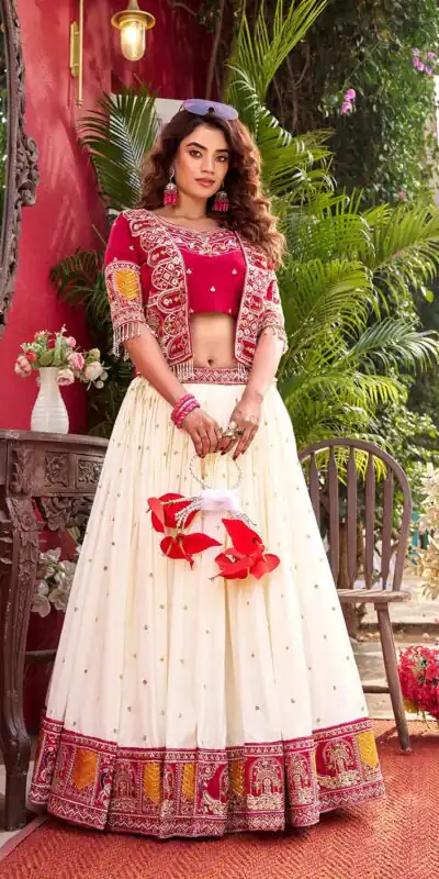 Ram 172 Pink in Color Vichitra Silk Embroidery Work Lehenga Choli . Now at just ₹2649. Delivery 4-6 Working Days. Shop now. | Bollywood Lehenga, Creative Lehenga, Designer Lehenga, Embroidered Lehenga, Lehenga, Party Wear Lehenga