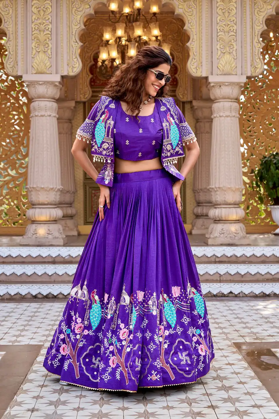Ram 177 Purple in Color Vichitra Silk Embroidery Work Lehenga Choli . Now at just ₹3049. Delivery 4-6 Working Days. Shop now. | Bollywood Lehenga, Creative Lehenga, Designer Lehenga, Embroidered Lehenga, Lehenga, Party Wear Lehenga