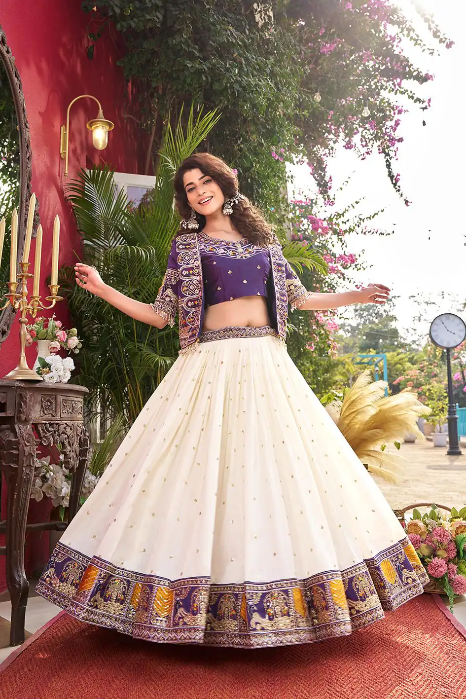 Ram 172 Purple in Color Vichitra Silk Embroidery Work Lehenga Choli . Now at just ₹2649. Delivery 4-6 Working Days. Shop now. | Bollywood Lehenga, Creative Lehenga, Designer Lehenga, Embroidered Lehenga, Lehenga, Party Wear Lehenga