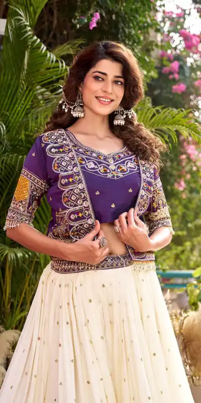 Ram 172 Purple in Color Vichitra Silk Embroidery Work Lehenga Choli . Now at just ₹2649. Delivery 4-6 Working Days. Shop now. | Bollywood Lehenga, Creative Lehenga, Designer Lehenga, Embroidered Lehenga, Lehenga, Party Wear Lehenga