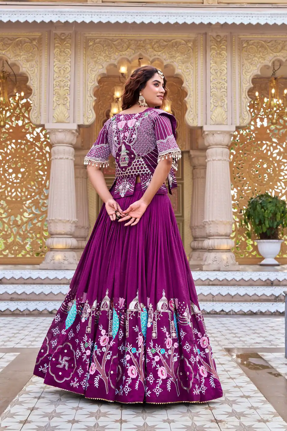Ram 177 Wine in Color Vichitra Silk Embroidery Work Lehenga Choli . Now at just ₹3049. Delivery 4-6 Working Days. Shop now. | Bollywood Lehenga, Creative Lehenga, Designer Lehenga, Embroidered Lehenga, Lehenga, Party Wear Lehenga
