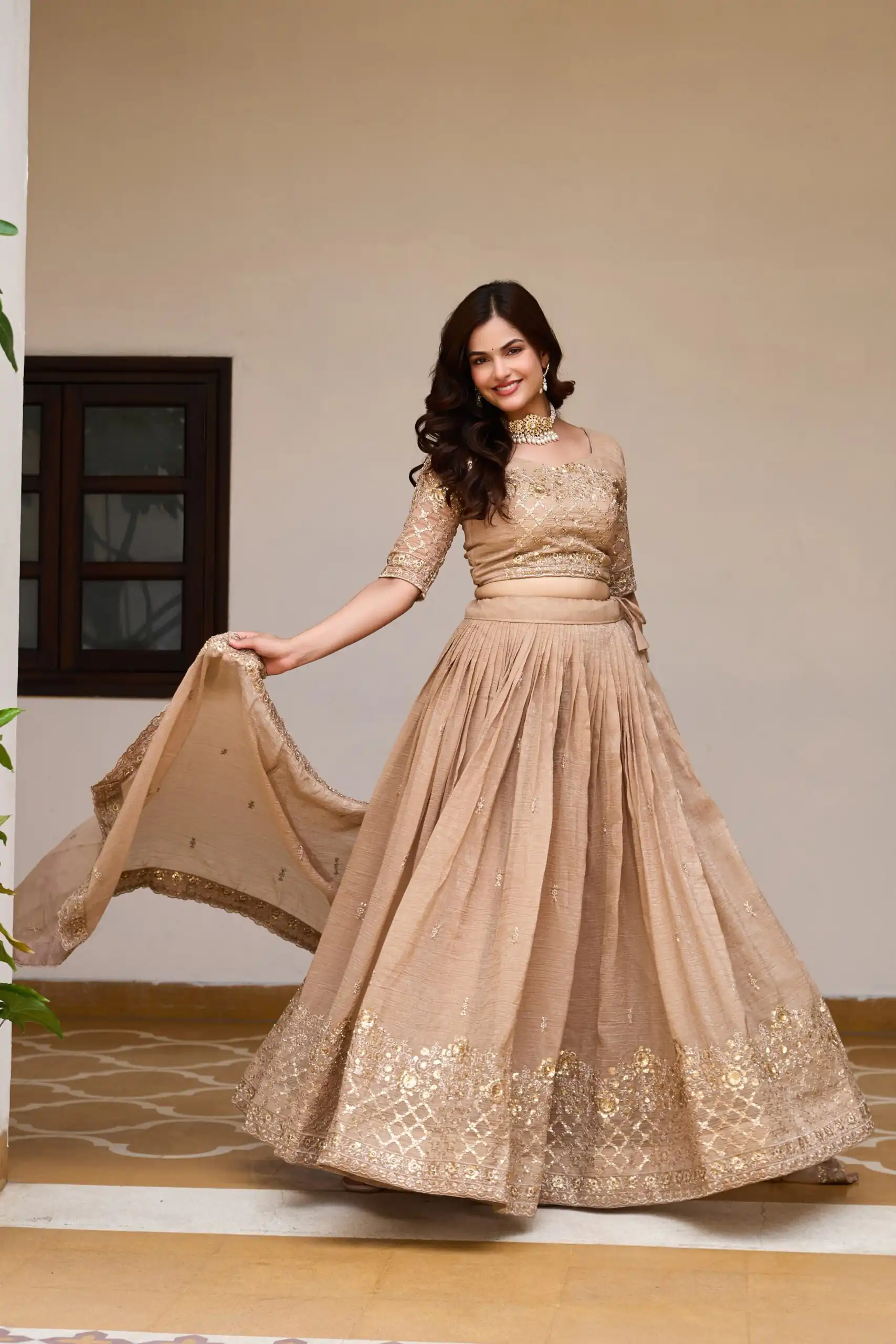 Ram 180 Chiku Pure Crunchy Lehenga Choli Perfect for Wedding, Party, Baisakhi, Pongal, Sangeet – . Now at just ₹2549. Delivery 4-6 Working Days. Shop | Bollywood Lehenga, Creative Lehenga, Designer Lehenga, Embroidered Lehenga, Lehenga, Party Wear Lehenga