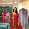 SSR 544 Red Color in Crunchy Silk Embroidery Work & Lace Work Gown . Special Price ₹2399. Delivery 4-6 Working Days. Shop now. | Bollywood Gowns, Creative Gowns, Designer Gowns, Embroidered Gowns, Gowns, Party Wear Gowns