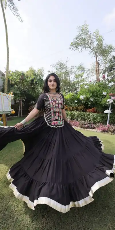 PKA 5078 Black Kora Cotton Lehenga Choli erfect for Wedding, Party, Haldi, Traditional Day, Makar Sankranti – . Special Price ₹2649. Delivery 4-6 Working | Bollywood Lehenga, Creative Lehenga, Designer Lehenga, Embroidered Lehenga, Lehenga, Party Wear Lehenga