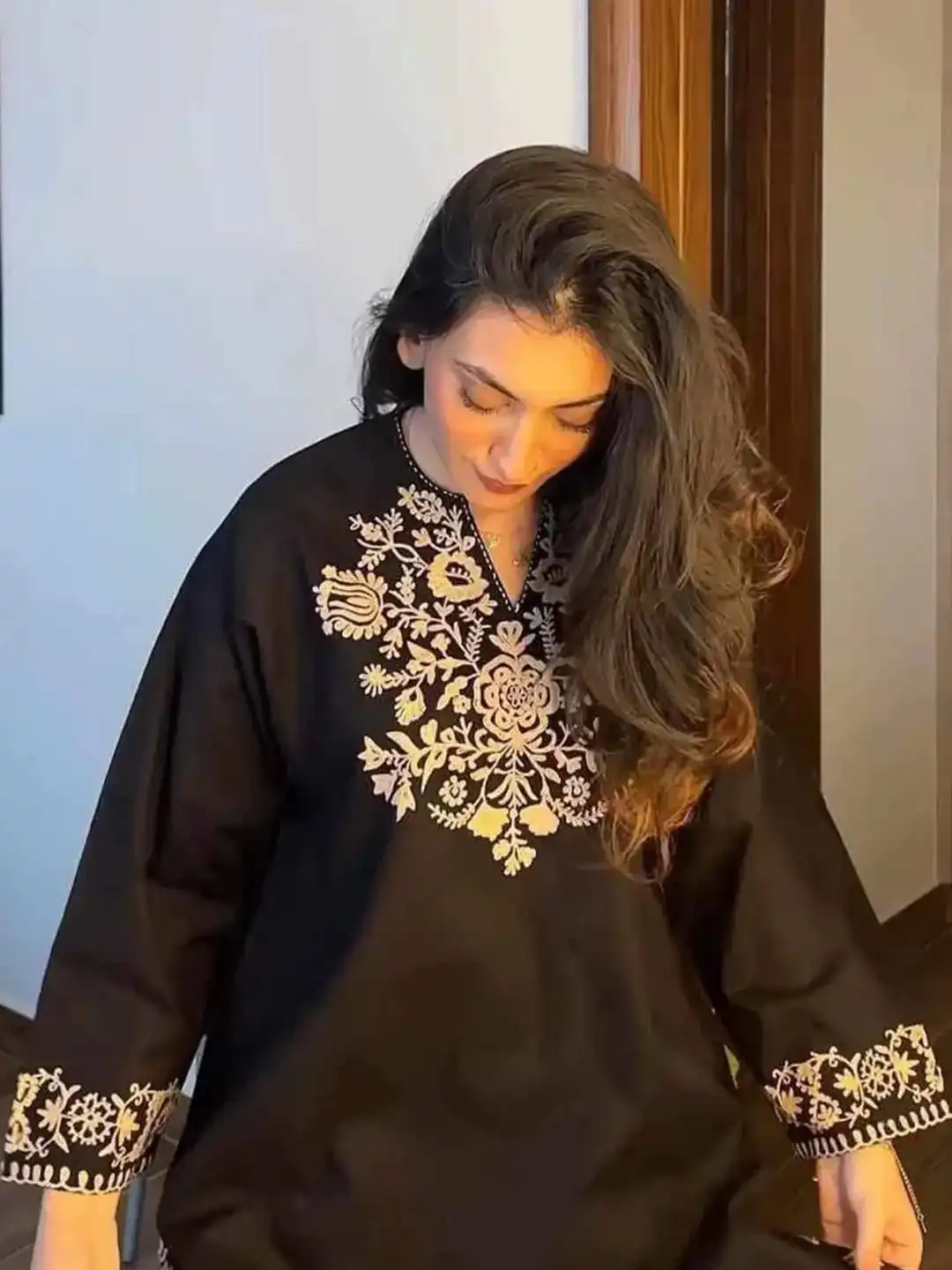 MF 1000 Black Colour Rayon Cotton Kurti with Embroidery Work. Introductory Price ₹1449. Delivery 4-6 Working Days. Shop now. | Bollywood Kurti, Creative Kurtis, Designer Kurti, Kurti, Party Wear Kurti, Selfie Kurti
