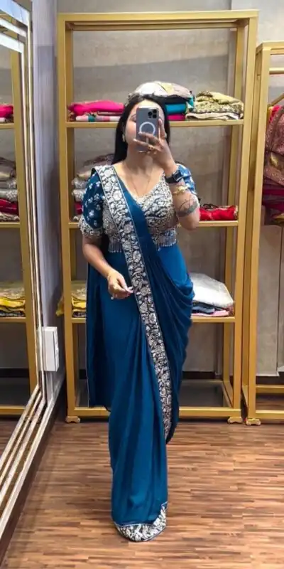 PST 1177 Blue Chinon Saree erfect for Wedding, Party, Baisakhi, Bridal Wear, Onam – . Special Price ₹2099. Delivery 4-6 Working Days. Shop now. | Bollywood Sarees, Creative Sarees, Designer Sarees, Embroidered Sarees, Ethnic Saree, Modern Digital sarees, Party Wear Sarees, Sarees
