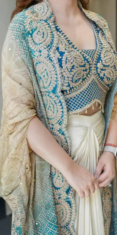 BE 339 Blue Crape Silk Dhoti suit with Sequins Work & Embroidery Work. Exclusive Offer ₹2399. Delivery 4-6 Working Days. Shop now. | Jump Suits, Straight Suits, Casual Suits, Creative suits, Designer Suits, Palazzo Suits, Party Wear Suits, Patiala Suits, Salwar suit