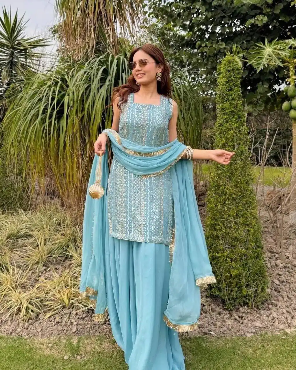ZD 10010 Blue in Fox Georgette. Sequins Work & Embroidery Work Salwar Suit Special Price ₹2399. Delivery 4-6 Working Days. Shop now. | Jump Suits, Straight Suits, Casual Suits, Creative suits, Designer Suits, Palazzo Suits, Party Wear Suits, Patiala Suits, Salwar suit