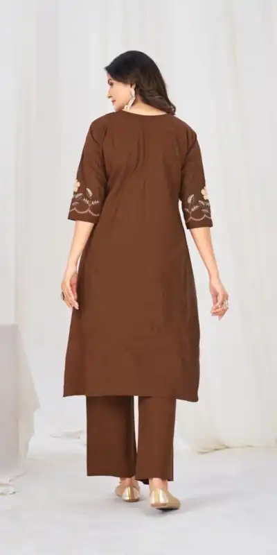 DIVA 159 Brown with Embroidery Work & Cut Work Brown Pure Cotton Salwar Suit . Exclusive Offer ₹2499. Delivery 4-6 Working Days. Shop now. | Jump Suits, Straight Suits, Casual Suits, Creative suits, Designer Suits, Palazzo Suits, Party Wear Suits, Patiala Suits, Salwar suit