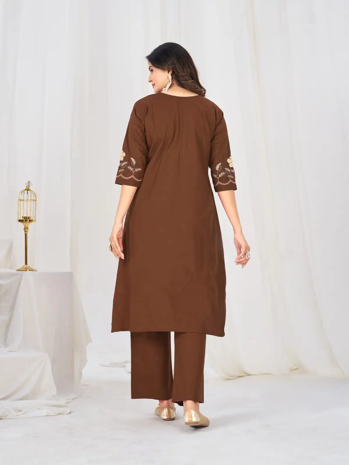DIVA 159 Brown with Embroidery Work & Cut Work Brown Pure Cotton Salwar Suit . Exclusive Offer ₹2499. Delivery 4-6 Working Days. Shop now. | Jump Suits, Straight Suits, Casual Suits, Creative suits, Designer Suits, Palazzo Suits, Party Wear Suits, Patiala Suits, Salwar suit