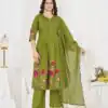 DIVA 159 Green with Embroidery Work & Cut Work Brown Pure Cotton Salwar Suit . Exclusive Offer ₹2499. Delivery 4-6 Working Days. Shop now. | Jump Suits, Straight Suits, Casual Suits, Creative suits, Designer Suits, Palazzo Suits, Party Wear Suits, Patiala Suits, Salwar suit
