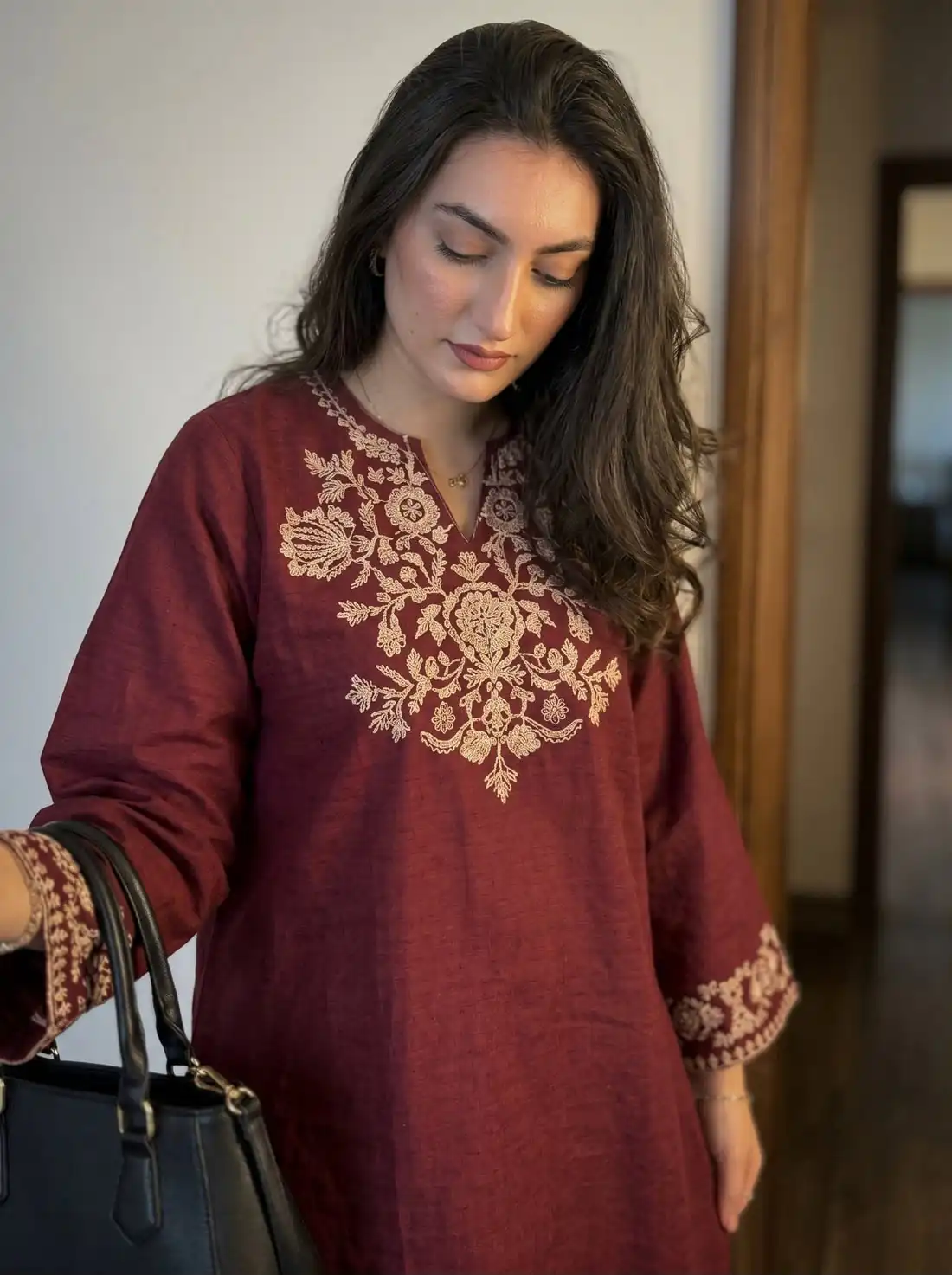 MF 1000 Maroon Colour Rayon Cotton Kurti with Embroidery Work. Introductory Price ₹1449. Delivery 4-6 Working Days. Shop now. | Bollywood Kurti, Creative Kurtis, Designer Kurti, Kurti, Party Wear Kurti, Selfie Kurti