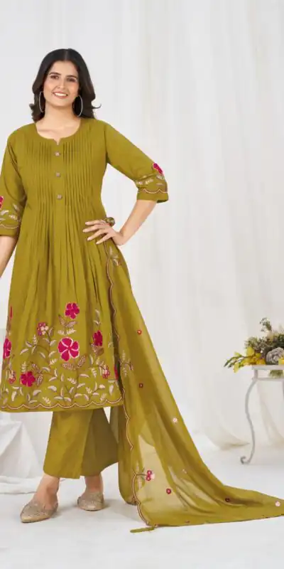 DIVA 159 Mustered with Embroidery Work & Cut Work Brown Pure Cotton Salwar Suit . Exclusive Offer ₹2499. Delivery 4-6 Working Days. Shop now. | Jump Suits, Straight Suits, Casual Suits, Creative suits, Designer Suits, Palazzo Suits, Party Wear Suits, Patiala Suits, Salwar suit