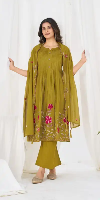 DIVA 159 Mustered with Embroidery Work & Cut Work Brown Pure Cotton Salwar Suit . Exclusive Offer ₹2499. Delivery 4-6 Working Days. Shop now. | Jump Suits, Straight Suits, Casual Suits, Creative suits, Designer Suits, Palazzo Suits, Party Wear Suits, Patiala Suits, Salwar suit