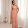 BB 72 Peach Crap Silk Saree with Sequins Work & Embroidery Work. Festive Deal ₹2399. Delivery 4-6 Working Days. Shop now. | Bollywood Sarees, Creative Sarees, Designer Sarees, Embroidered Sarees, Ethnic Saree, Modern Digital sarees, Party Wear Sarees, Sarees