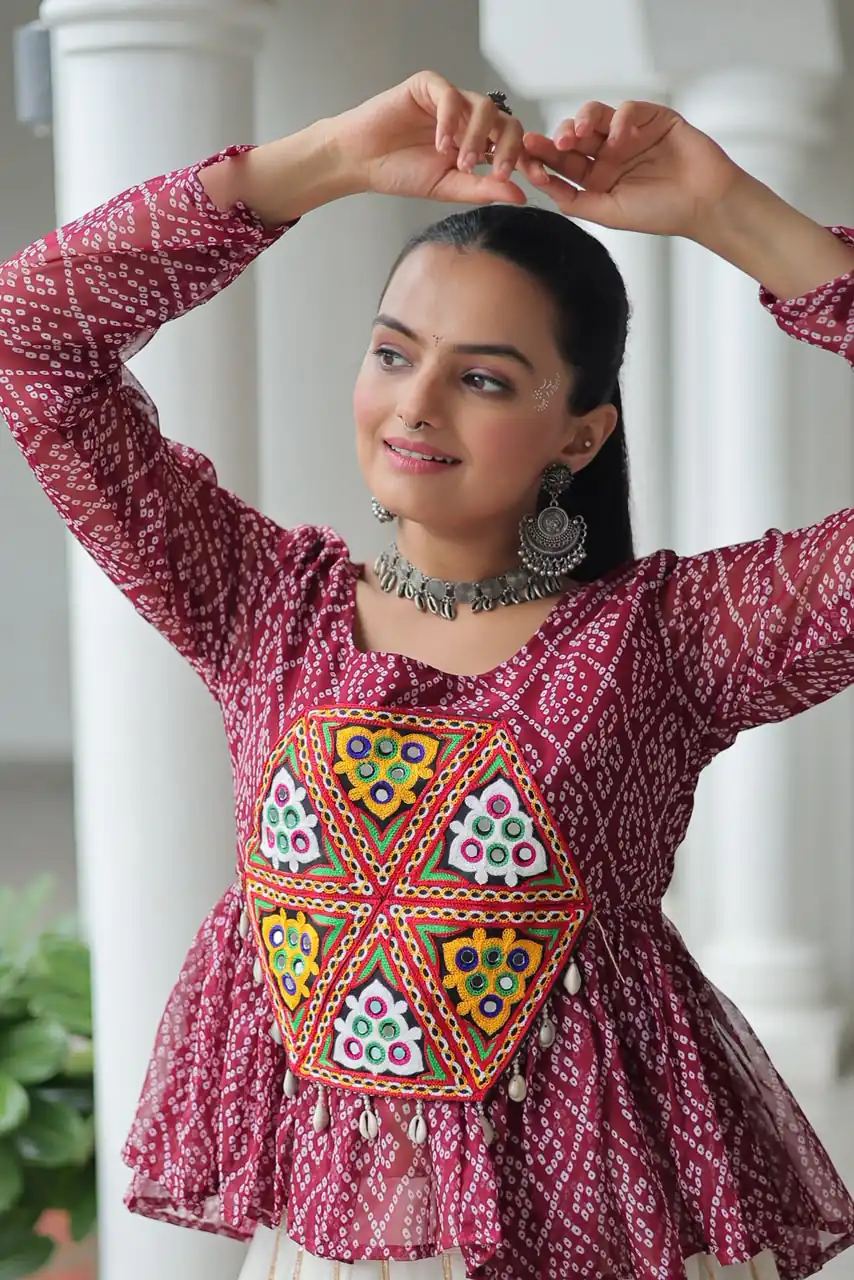 KA 1185 Pink Bandhani Kurti. Perfect for Wedding, Party, Ethnic Day, Festival Celebrations, Sangeet – Get it for ₹1419. Delivery 4-6 Working Days. | Bollywood Kurti, Creative Kurtis, Designer Kurti, Kurti, Party Wear Kurti, Selfie Kurti