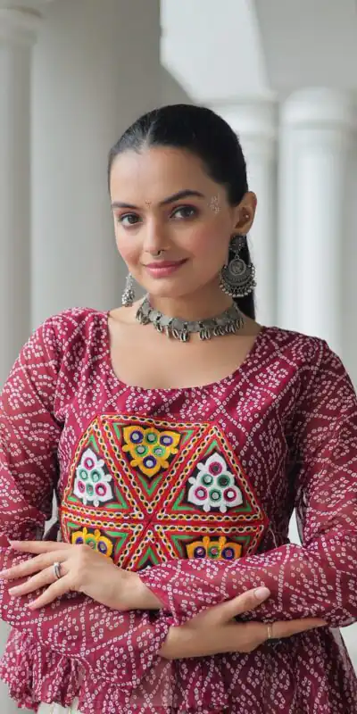 KA 1185 Pink Bandhani Kurti. Perfect for Wedding, Party, Ethnic Day, Festival Celebrations, Sangeet – Get it for ₹1419. Delivery 4-6 Working Days. | Bollywood Kurti, Creative Kurtis, Designer Kurti, Kurti, Party Wear Kurti, Selfie Kurti
