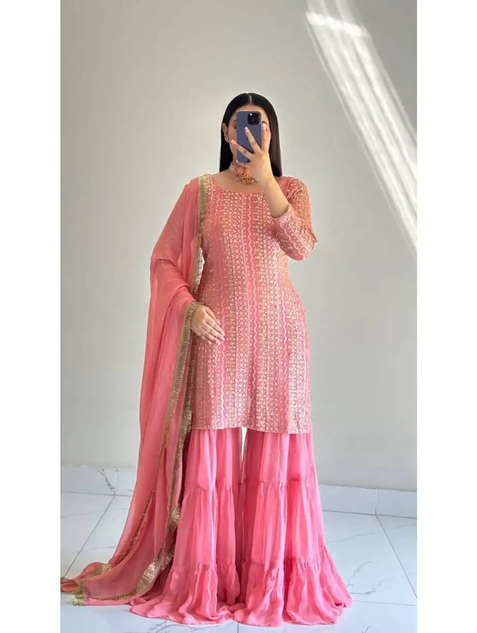 ZD 10010 Pink in Pink Fox Georgette. Sequins Work & Embroidery Work Salwar Suit Special Price ₹2399. Delivery 4-6 Working Days. Shop now. | Jump Suits, Straight Suits, Casual Suits, Creative suits, Designer Suits, Palazzo Suits, Party Wear Suits, Patiala Suits, Salwar suit