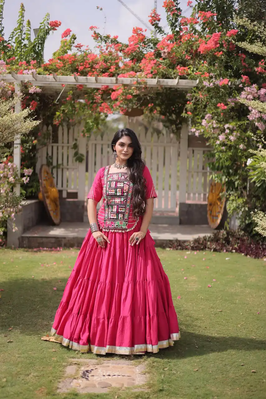 PKA 5078 Pink Kora Cotton Lehenga Choli erfect for Wedding, Party, Haldi, Traditional Day, Makar Sankranti – . Special Price ₹2649. Delivery 4-6 Working | Bollywood Lehenga, Creative Lehenga, Designer Lehenga, Embroidered Lehenga, Lehenga, Party Wear Lehenga
