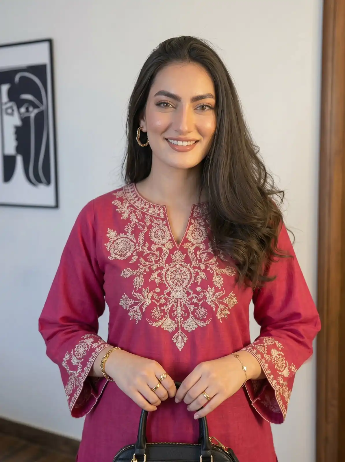 MF 1000 Pink Colour Rayon Cotton Kurti with Embroidery Work. Introductory Price ₹1449. Delivery 4-6 Working Days. Shop now. | Bollywood Kurti, Creative Kurtis, Designer Kurti, Kurti, Party Wear Kurti, Selfie Kurti
