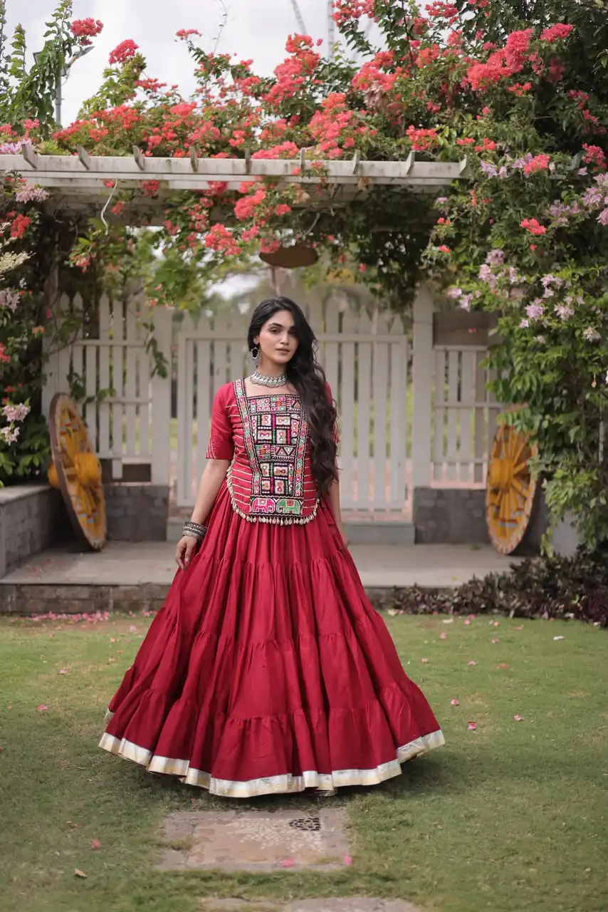 PKA 5078 Red Kora Cotton Lehenga Choli erfect for Wedding, Party, Haldi, Traditional Day, Makar Sankranti – . Special Price ₹2649. Delivery 4-6 Working | Bollywood Lehenga, Creative Lehenga, Designer Lehenga, Embroidered Lehenga, Lehenga, Party Wear Lehenga