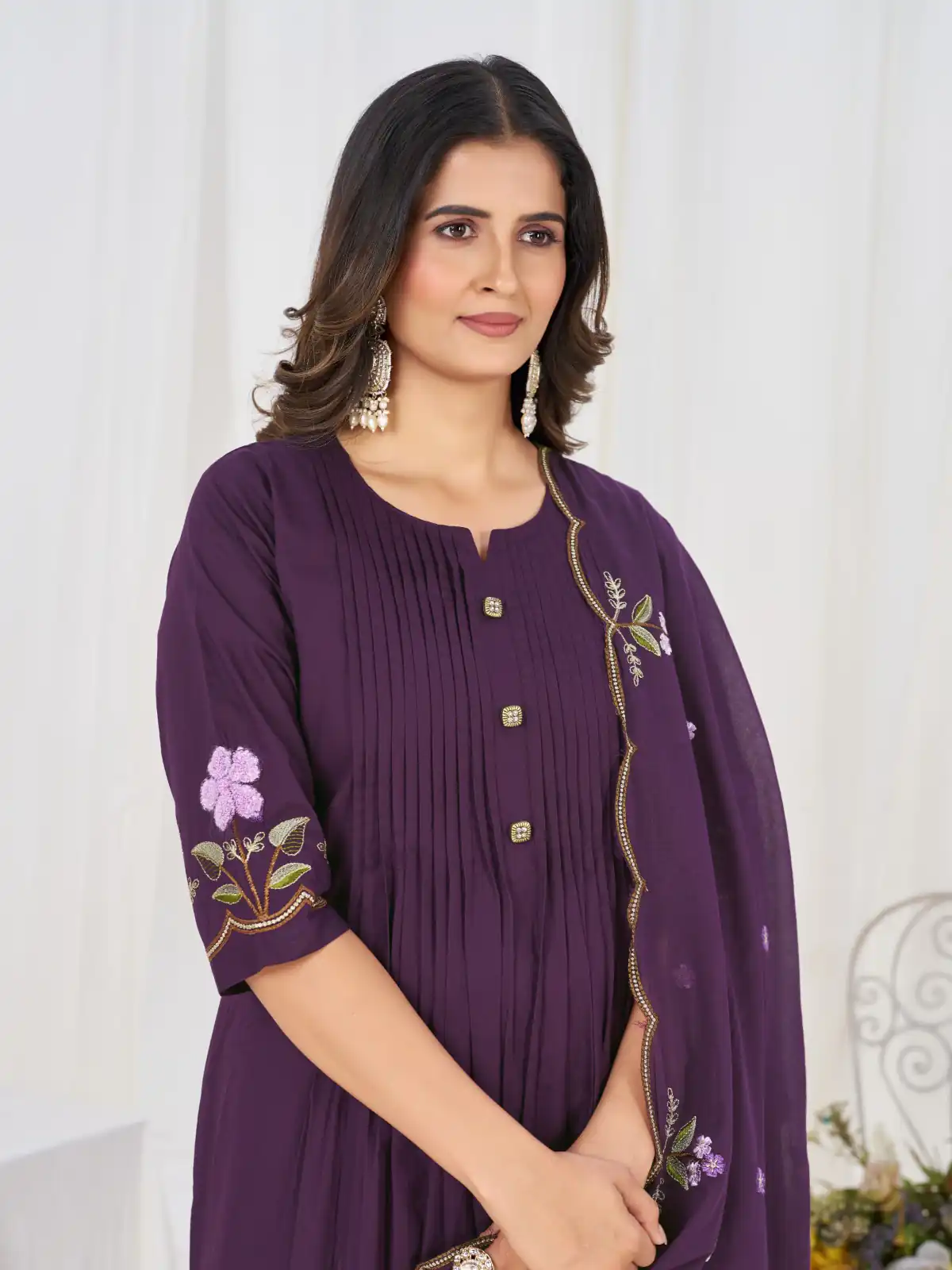 DIVA 159 Wine with Embroidery Work & Cut Work Brown Pure Cotton Salwar Suit . Exclusive Offer ₹2499. Delivery 4-6 Working Days. Shop now. | Jump Suits, Straight Suits, Casual Suits, Creative suits, Designer Suits, Palazzo Suits, Party Wear Suits, Patiala Suits, Salwar suit