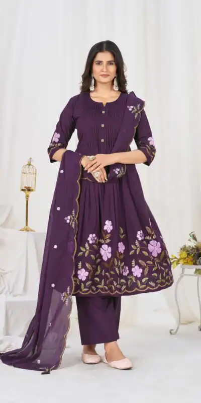 DIVA 159 Wine with Embroidery Work & Cut Work Brown Pure Cotton Salwar Suit . Exclusive Offer ₹2499. Delivery 4-6 Working Days. Shop now. | Jump Suits, Straight Suits, Casual Suits, Creative suits, Designer Suits, Palazzo Suits, Party Wear Suits, Patiala Suits, Salwar suit