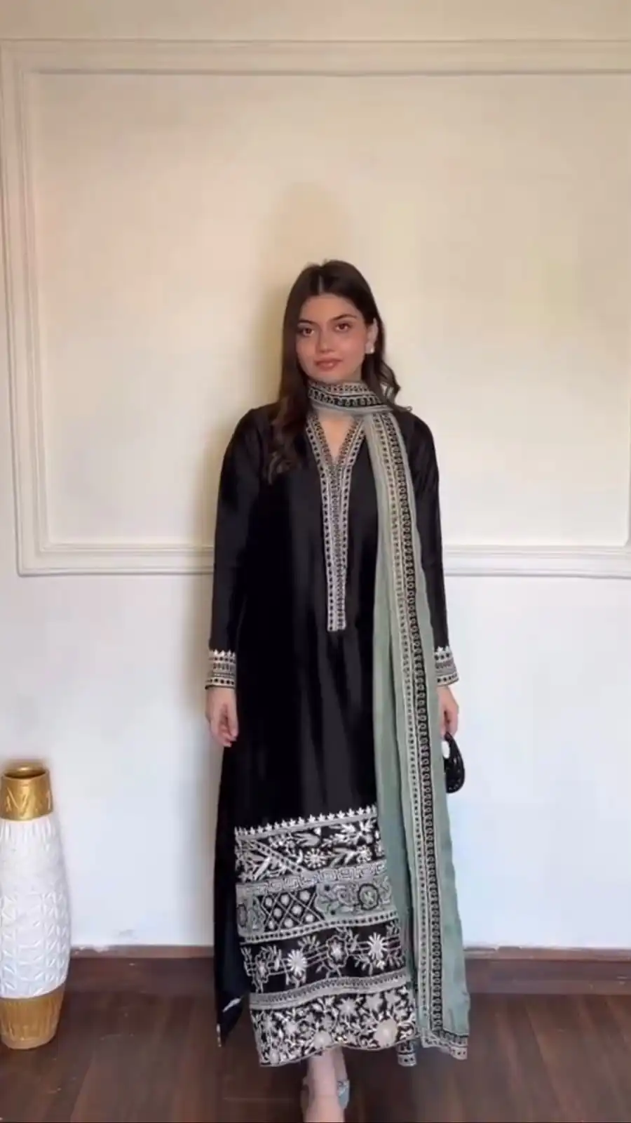KD 1632 Black | Glass Salwar Suit with Thread Embroidery & Embroidery Work. Get it for ₹2449. Delivery 4-6 Working Days. Shop now. | Jump Suits, Straight Suits, Casual Suits, Creative suits, Designer Suits, Palazzo Suits, Party Wear Suits, Patiala Suits, Salwar suit