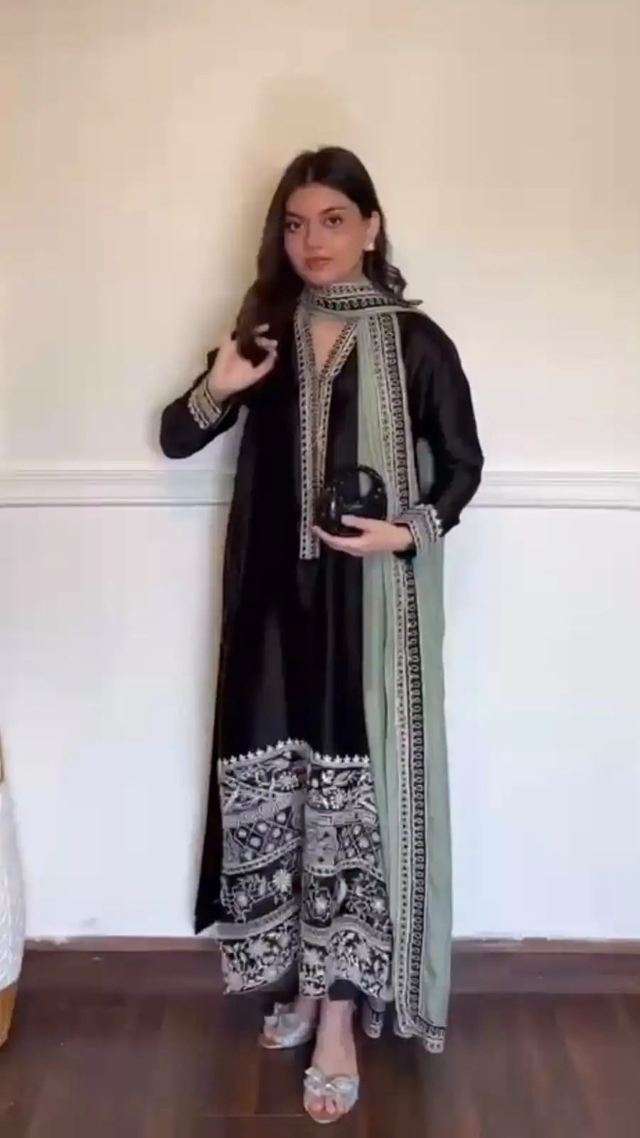 KD 1632 Black | Glass Salwar Suit with Thread Embroidery & Embroidery Work. Get it for ₹2449. Delivery 4-6 Working Days. Shop now. | Jump Suits, Straight Suits, Casual Suits, Creative suits, Designer Suits, Palazzo Suits, Party Wear Suits, Patiala Suits, Salwar suit